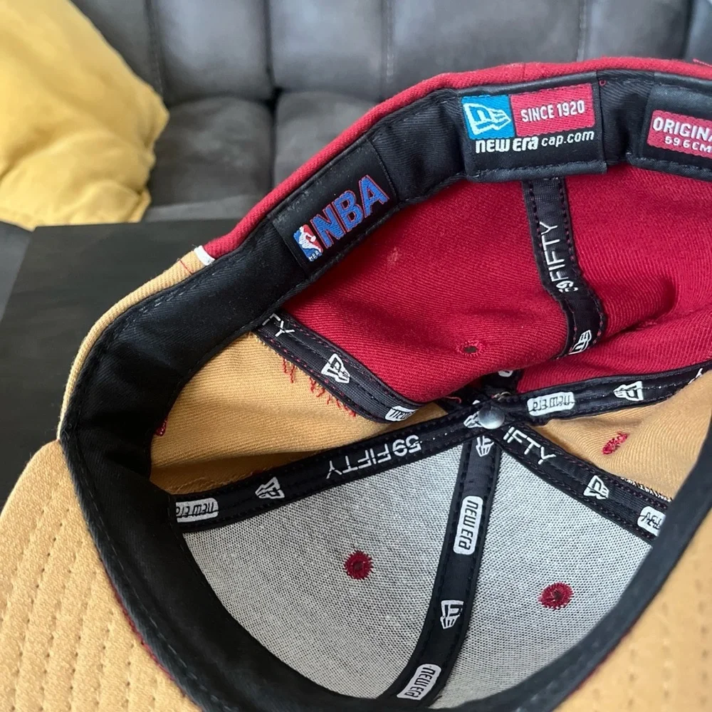 New Era Red and Tan NBA Cap